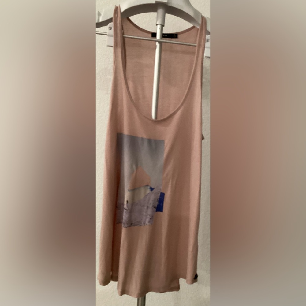 Obey Light Pink Graphic Tank Top